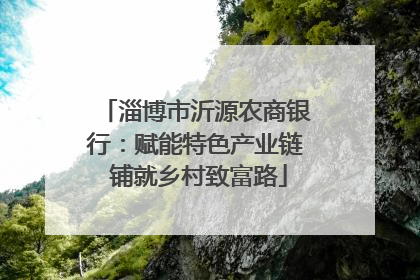 淄博市沂源农商银行：赋能特色产业链 铺就乡村致富路