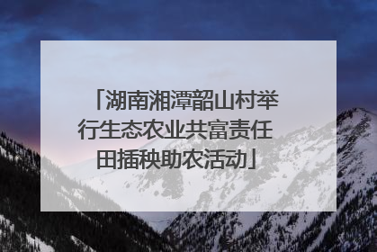 湖南湘潭韶山村举行生态农业共富责任田插秧助农活动