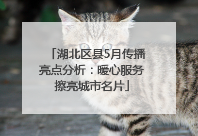 湖北区县5月传播亮点分析：暖心服务擦亮城市名片