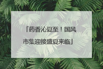 药香沁夏至！国风市集迎接盛夏来临