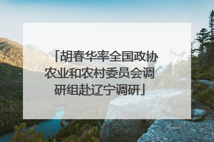 胡春华率全国政协农业和农村委员会调研组赴辽宁调研