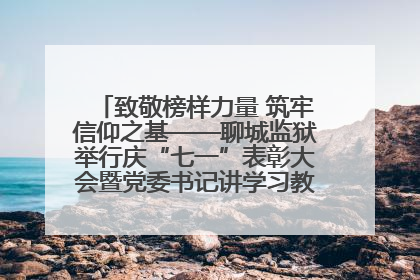 致敬榜样力量 筑牢信仰之基——聊城监狱举行庆“七一”表彰大会暨党委书记讲学习教育专题党课