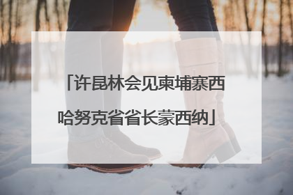 许昆林会见柬埔寨西哈努克省省长蒙西纳