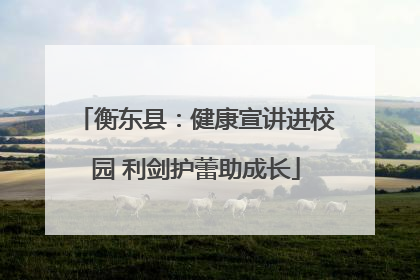 衡东县：健康宣讲进校园 利剑护蕾助成长