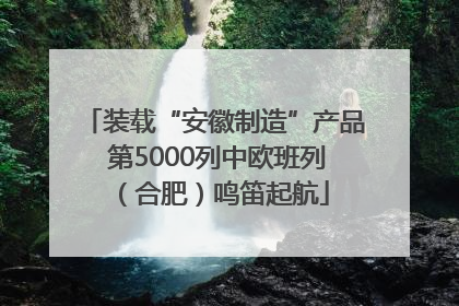 装载“安徽制造”产品 第5000列中欧班列（合肥）鸣笛起航