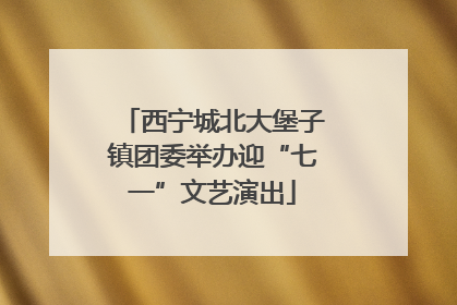 西宁城北大堡子镇团委举办迎“七一”文艺演出