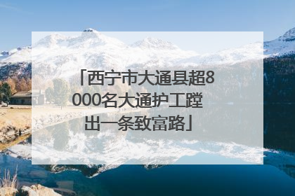 西宁市大通县超8000名大通护工蹚出一条致富路