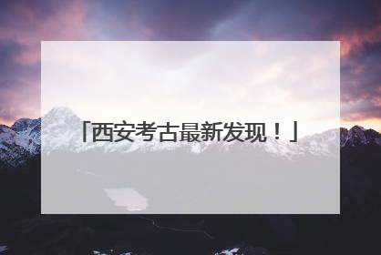 西安考古最新发现！