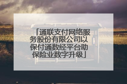 通联支付网络服务股份有限公司以保付通数经平台助保险业数字升级