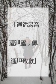 通话录音遭泄露，佩通坦致歉