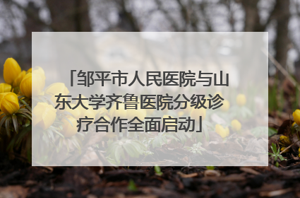邹平市人民医院与山东大学齐鲁医院分级诊疗合作全面启动