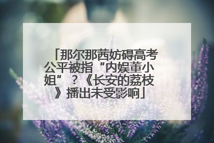 那尔那茜妨碍高考公平被指“内娱董小姐”？《长安的荔枝》播出未受影响
