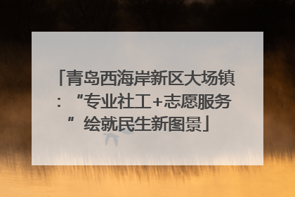 青岛西海岸新区大场镇：“专业社工+志愿服务”绘就民生新图景