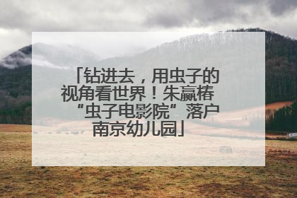钻进去，用虫子的视角看世界！朱赢椿“虫子电影院”落户南京幼儿园