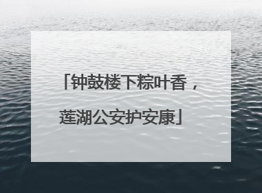 钟鼓楼下粽叶香，莲湖公安护安康