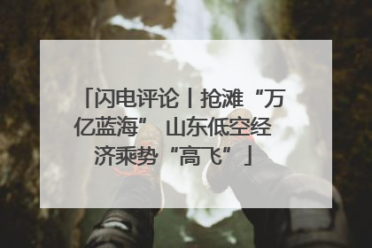 闪电评论丨抢滩“万亿蓝海” 山东低空经济乘势“高飞”