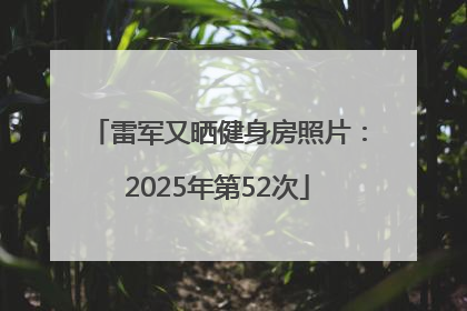 雷军又晒健身房照片：2025年第52次