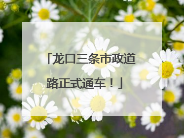 龙口三条市政道路正式通车！