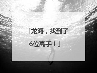 龙海，找到了6位高手！