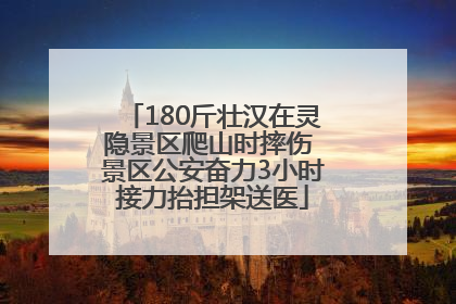 180斤壮汉在灵隐景区爬山时摔伤 景区公安奋力3小时接力抬担架送医