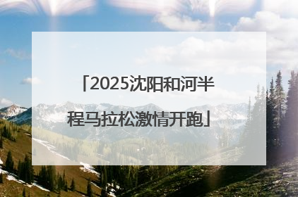 2025沈阳和河半程马拉松激情开跑