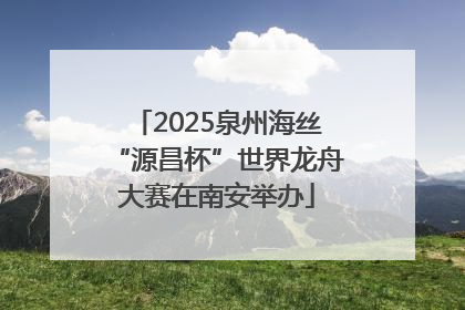 2025泉州海丝“源昌杯”世界龙舟大赛在南安举办