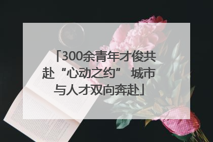 300余青年才俊共赴“心动之约” 城市与人才双向奔赴