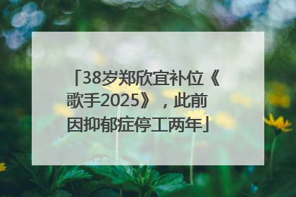 38岁郑欣宜补位《歌手2025》，此前因抑郁症停工两年