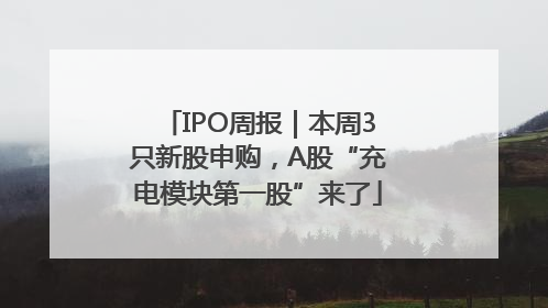 IPO周报｜本周3只新股申购，A股“充电模块第一股”来了